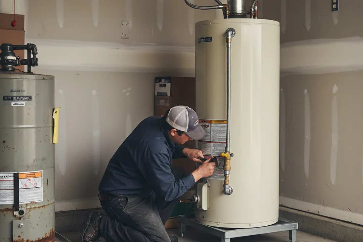 Water heater and shutoff valve replacement in North Falmouth