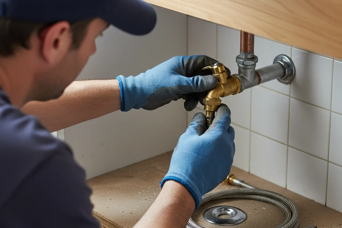 Shutoff valve and fitting work during Emergency Plumbing in North Falmouth
